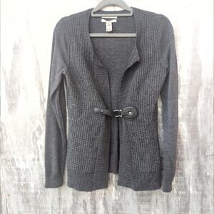 Susan Bristol MerinoWool Blend Cardigan Buckle OfficeSiren DarkAcademia Womens L